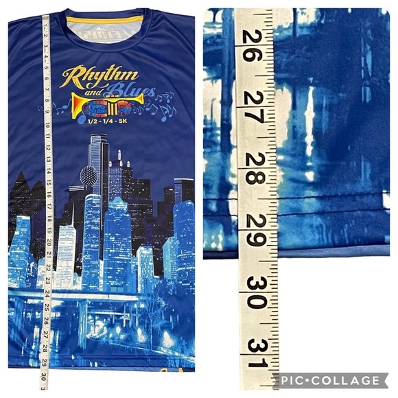 Rhythm and Blues - Dallas 5K Run - Finish Strong Men's Athletic Shirt - Sz XL - Picture 13 of 14